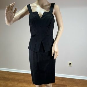 White House Black Market, black strapped dress, Size 2.